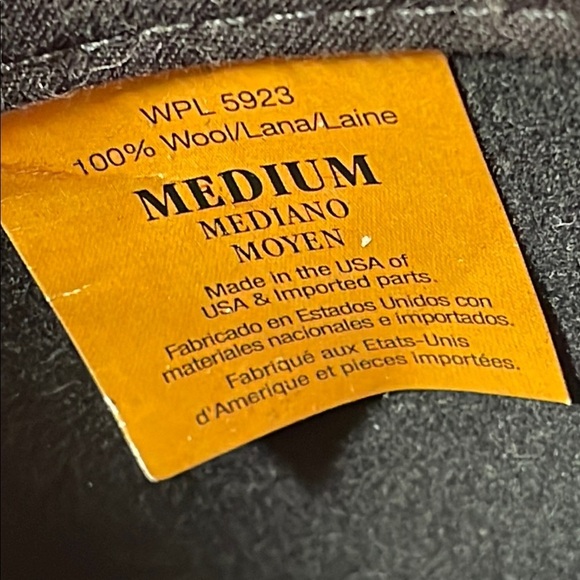 Country Gentleman Hamilton Wool Felt Fedora Hat Black with brown band Medium - Picture 9 of 9